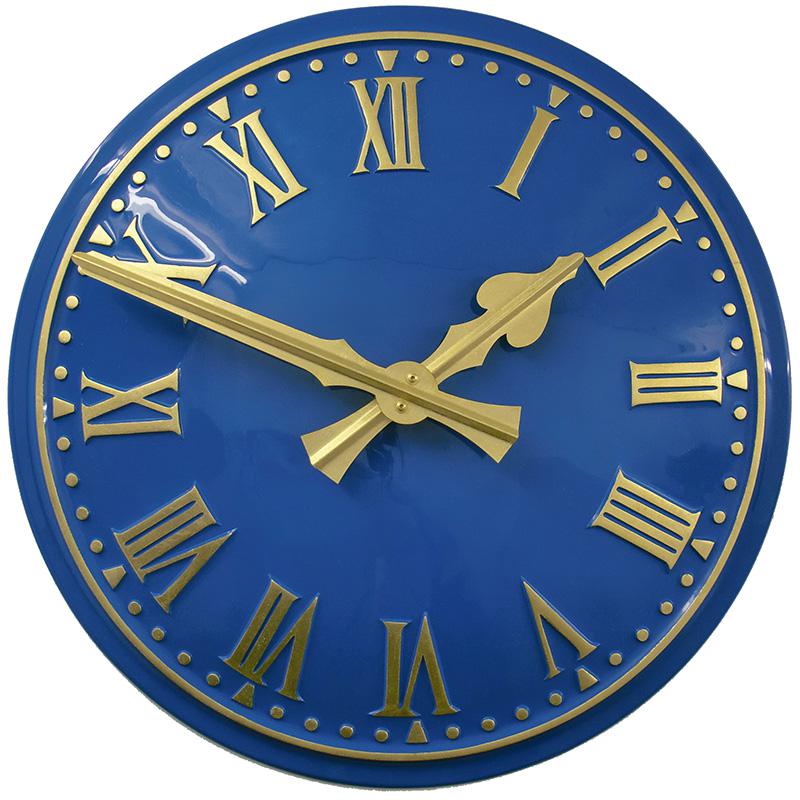 French Blue Convex Clock