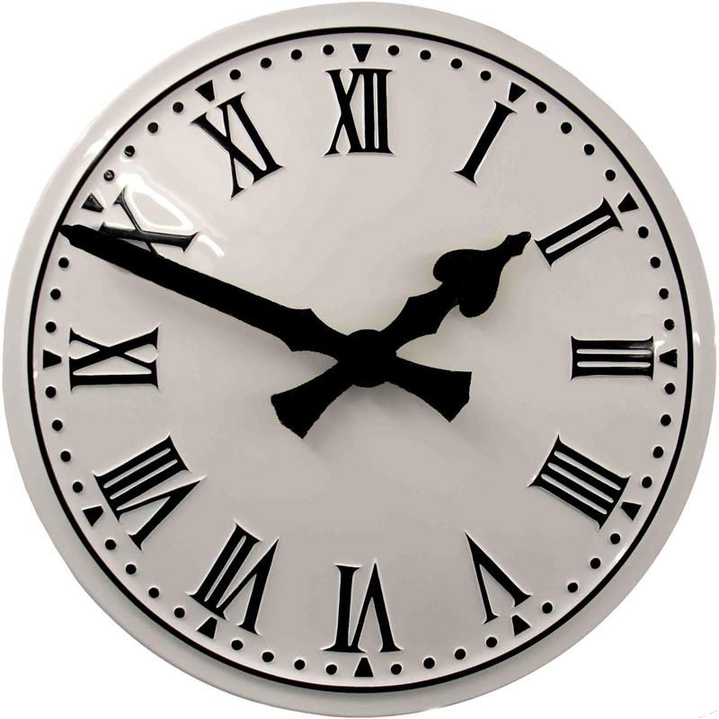 White Convex Clock