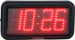 50mm Compact Digital Outdoor Clock - Red